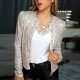 Women's Fashion Colorblock Sequins Short Casual Jacket