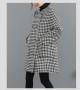 Woolen Plus Size Women's Clothing Houndstooth Coat