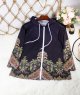 Ethnic Print Hooded Plus Size Women's Coat