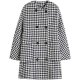 Woolen Plus Size Women's Clothing Houndstooth Coat